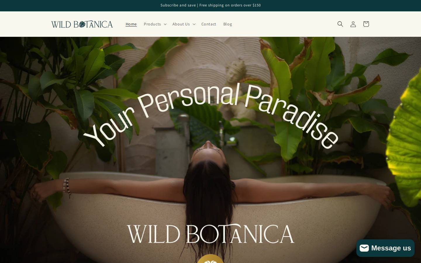 wild-botanica.com homepage screenshot