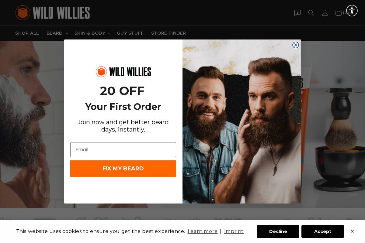wild-willies.com homepage screenshot