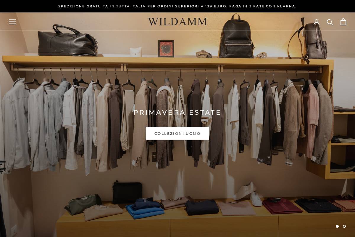 Wildammboutique homepage screenshot