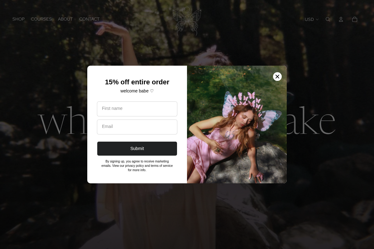 Wild & Free Jewelry homepage screenshot