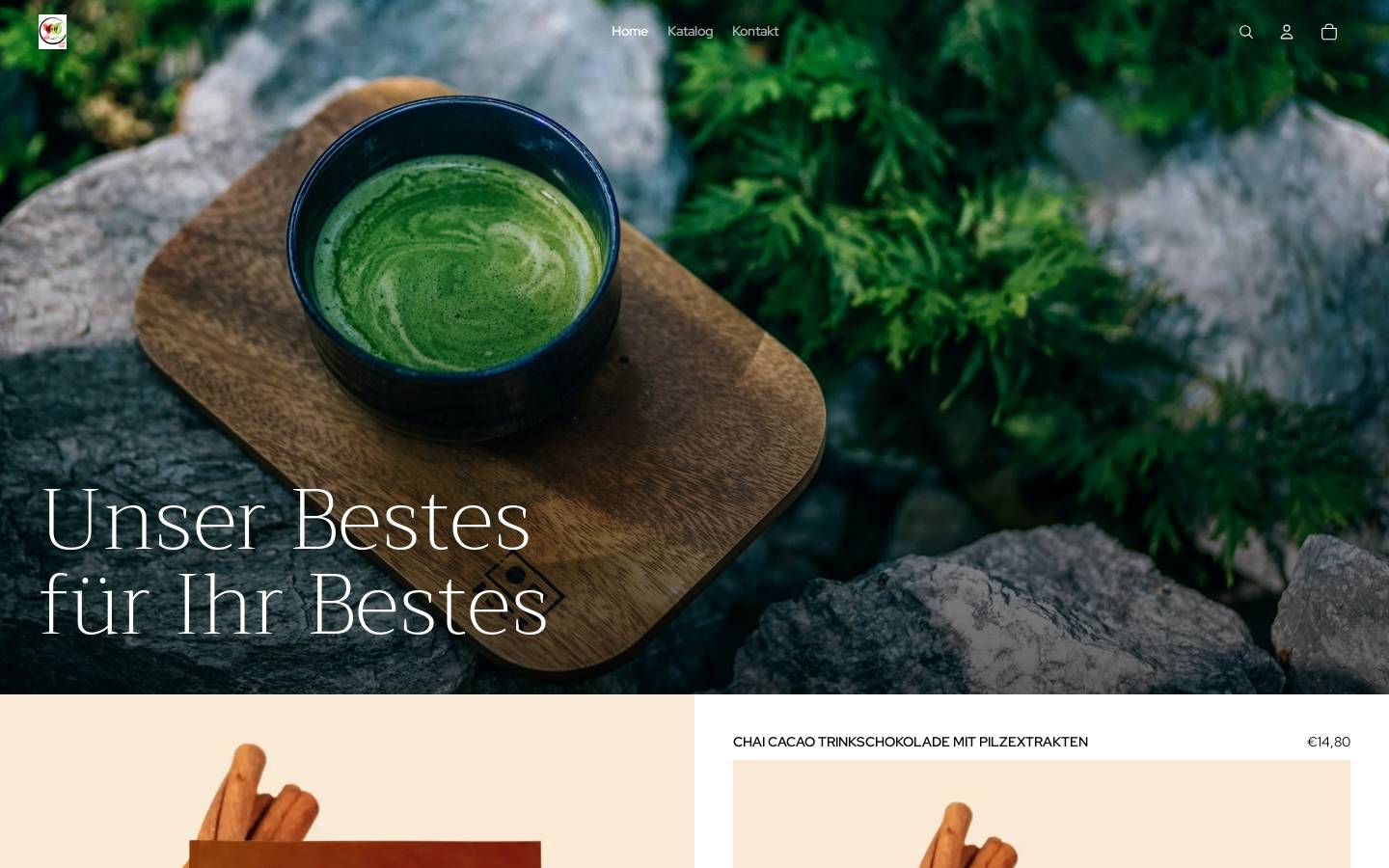 wildandhealthy.de homepage screenshot