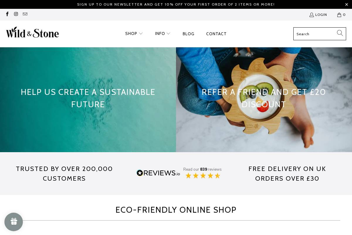 Wildandstone homepage screenshot