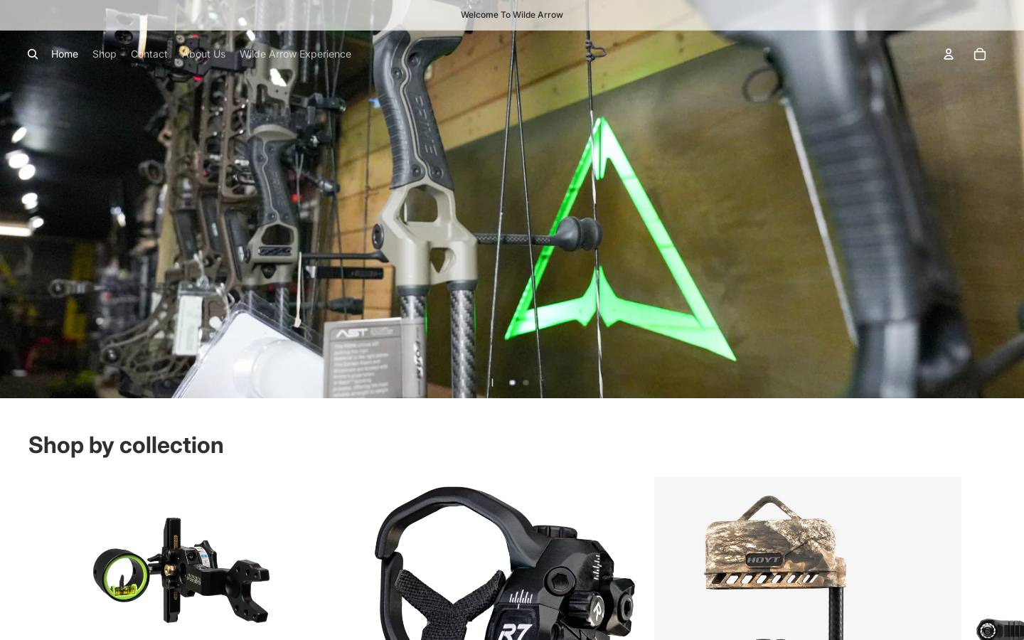 wildarrowarchery.com homepage screenshot
