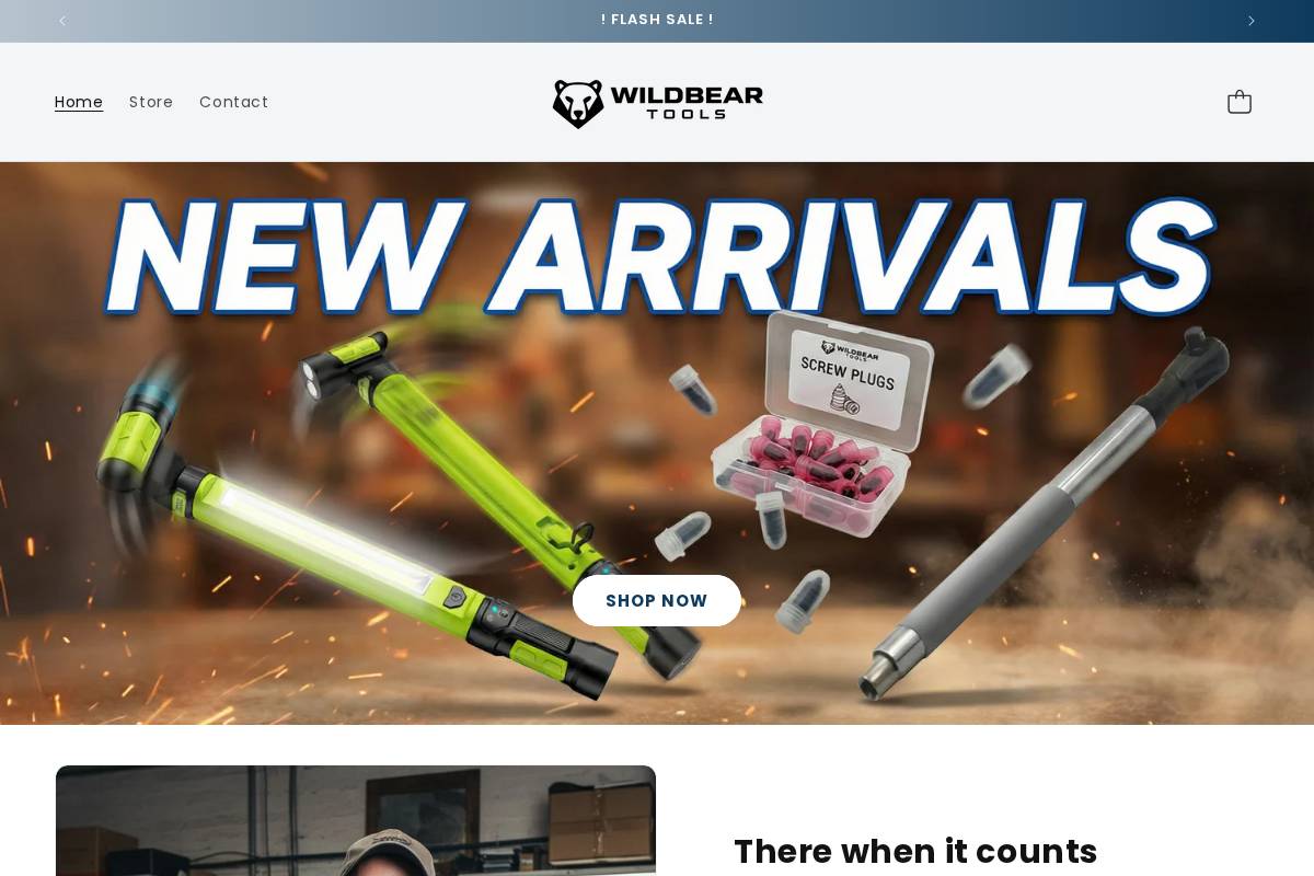 wildbeartools.com homepage screenshot