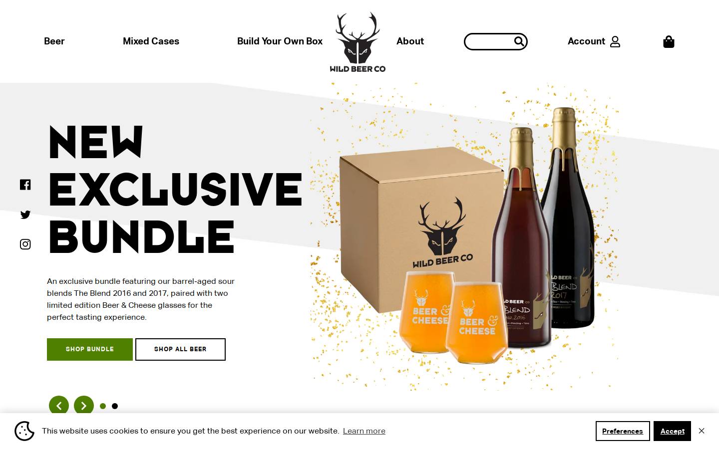 Wild Beer Co homepage screenshot