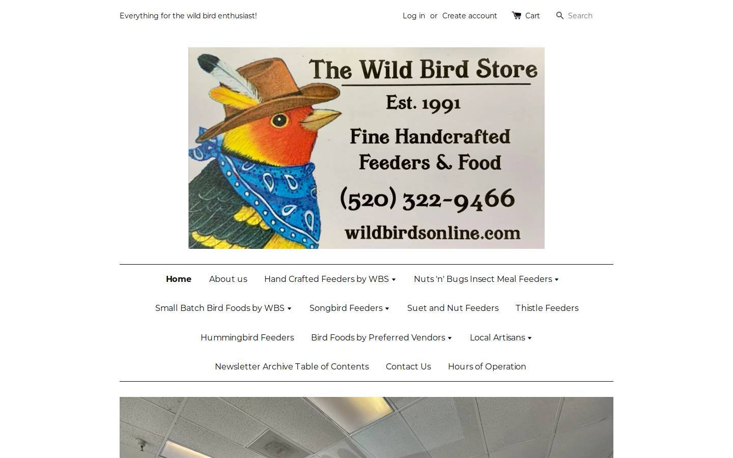 wildbirdsonline.com homepage screenshot