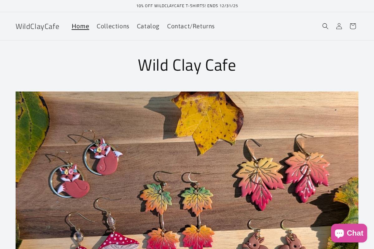 wildclaycafe.com homepage screenshot