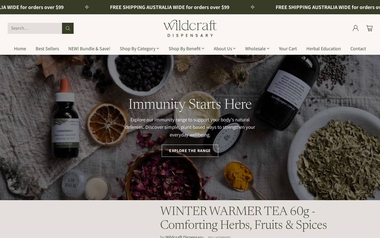 wildcraft.com homepage screenshot