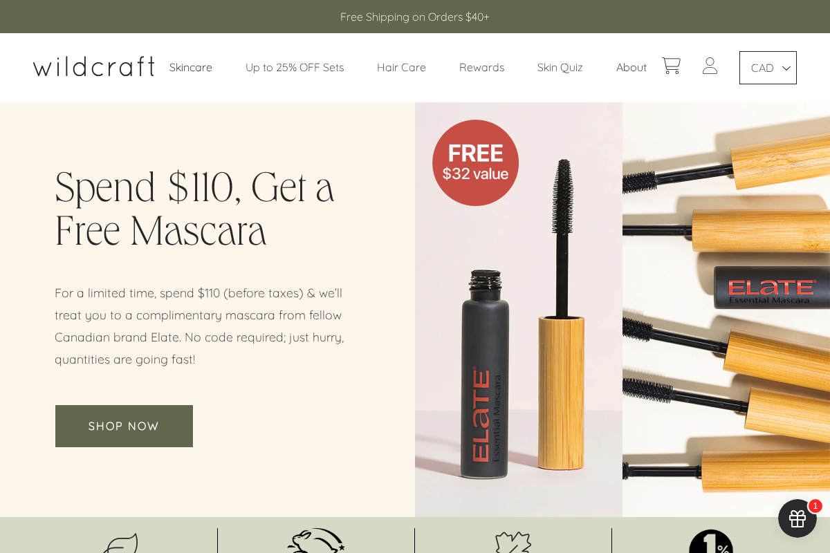 Wildcraft homepage screenshot