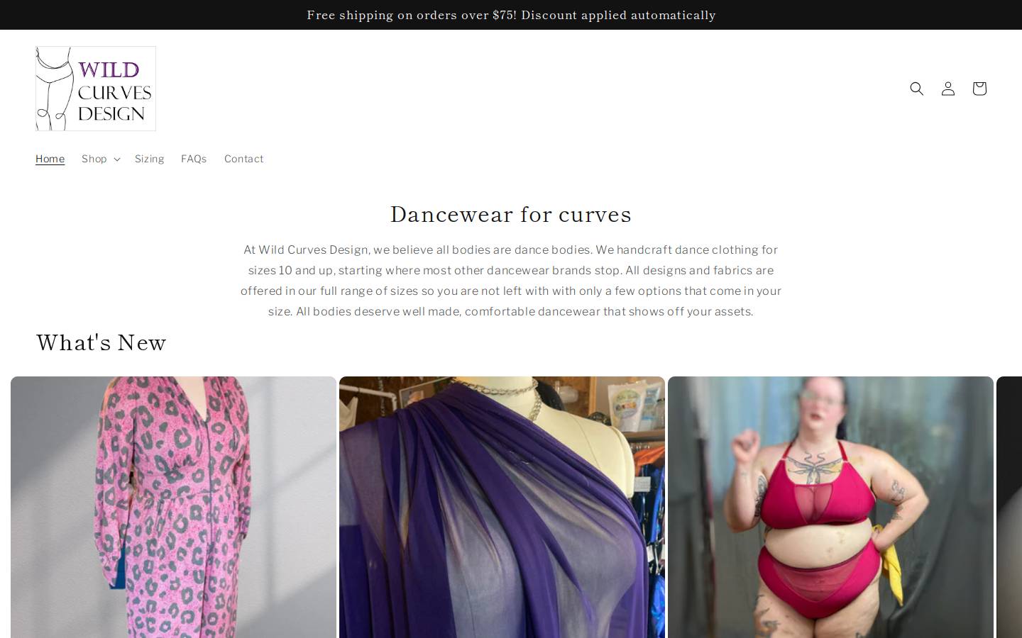 wildcurvesdesign.com homepage screenshot