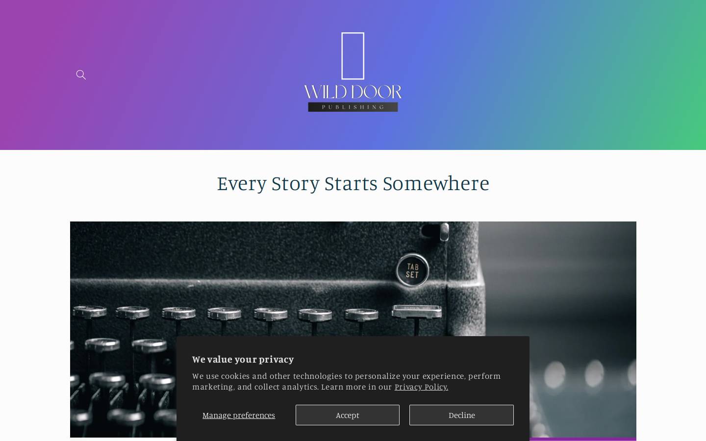 wilddoorpublishing.com homepage screenshot