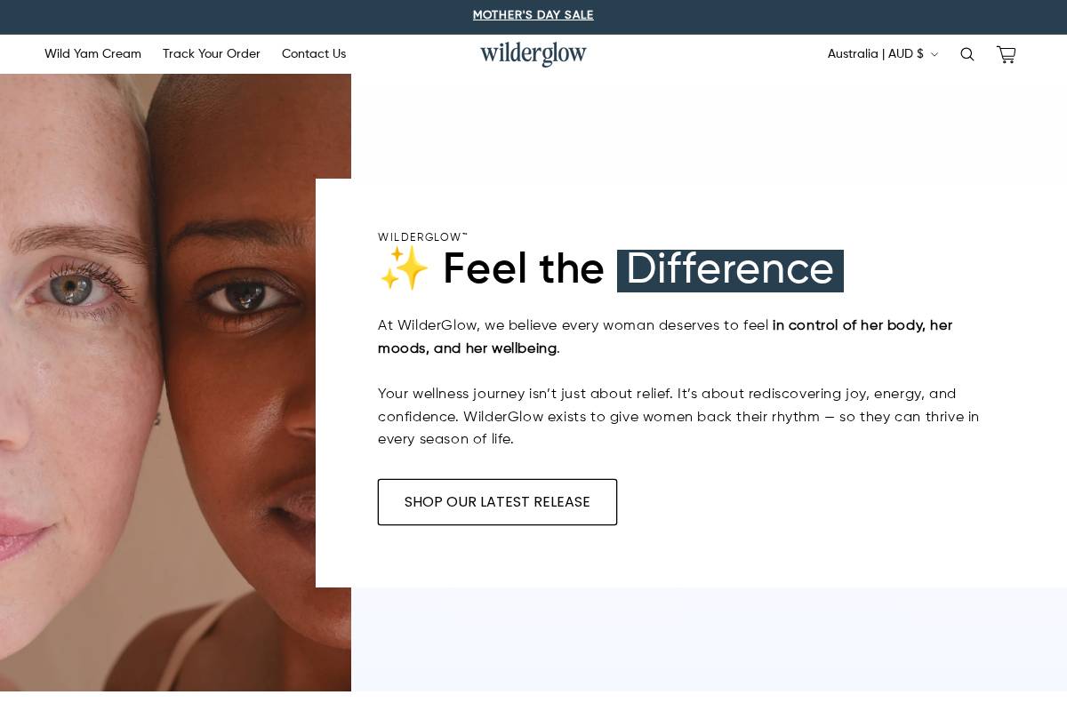 wilderglow.com homepage screenshot