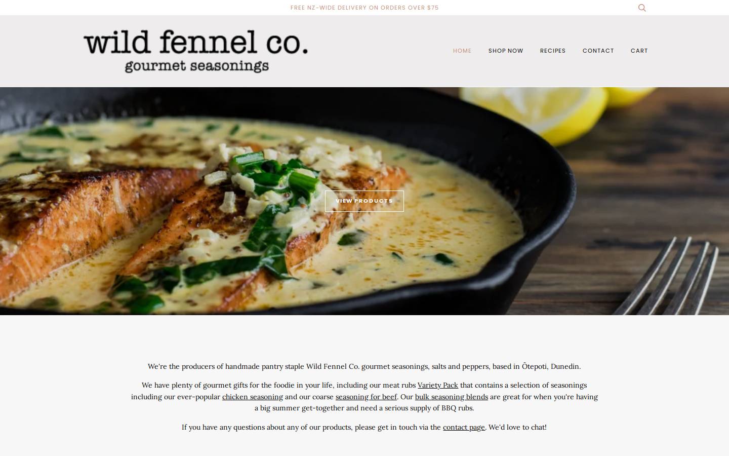 wildfennel.co.nz homepage screenshot