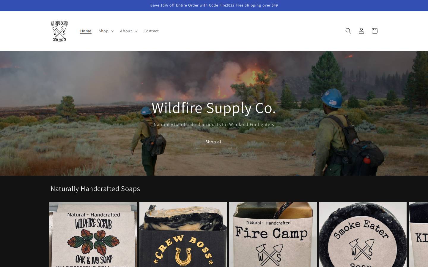 wildfiresupply.com homepage screenshot