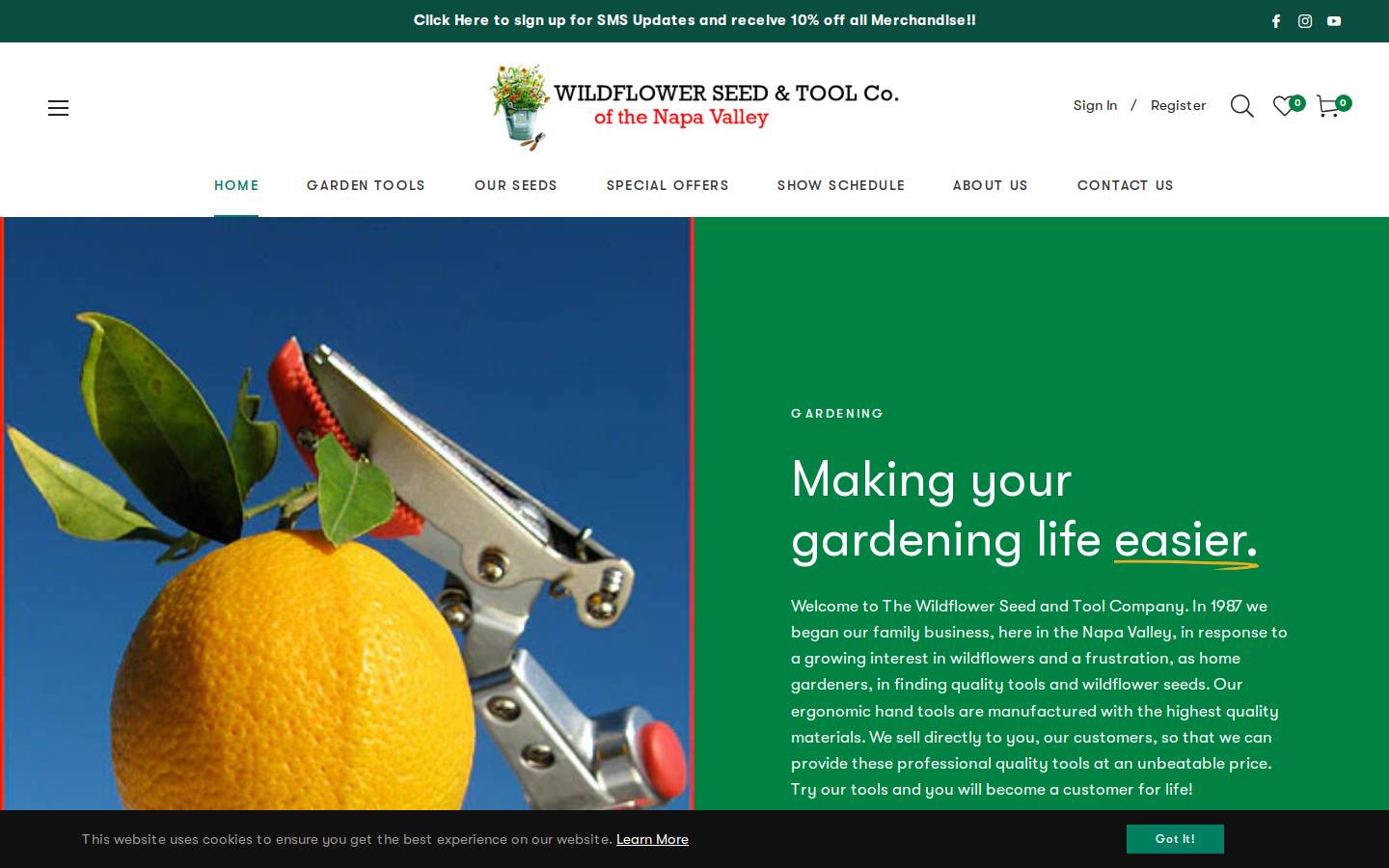 wildflower-seed.com homepage screenshot