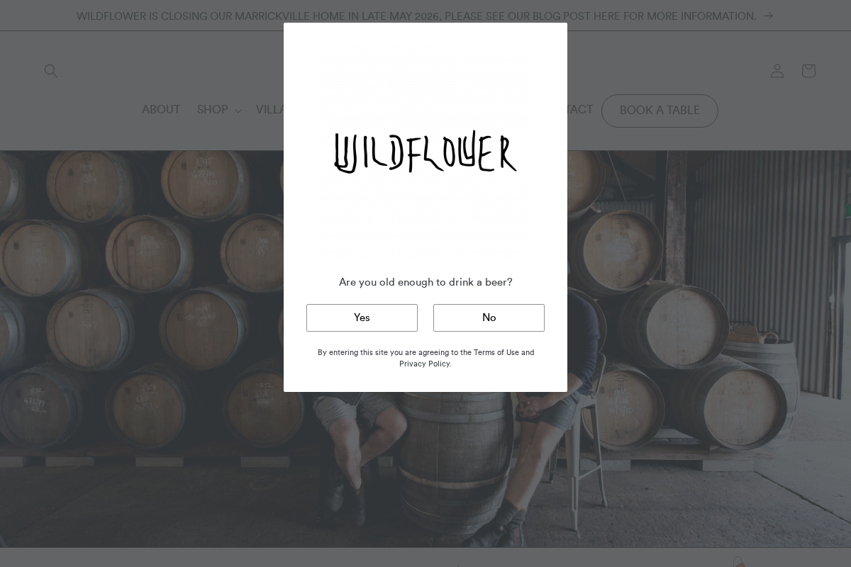 Wildflower Brewing & Blending homepage screenshot