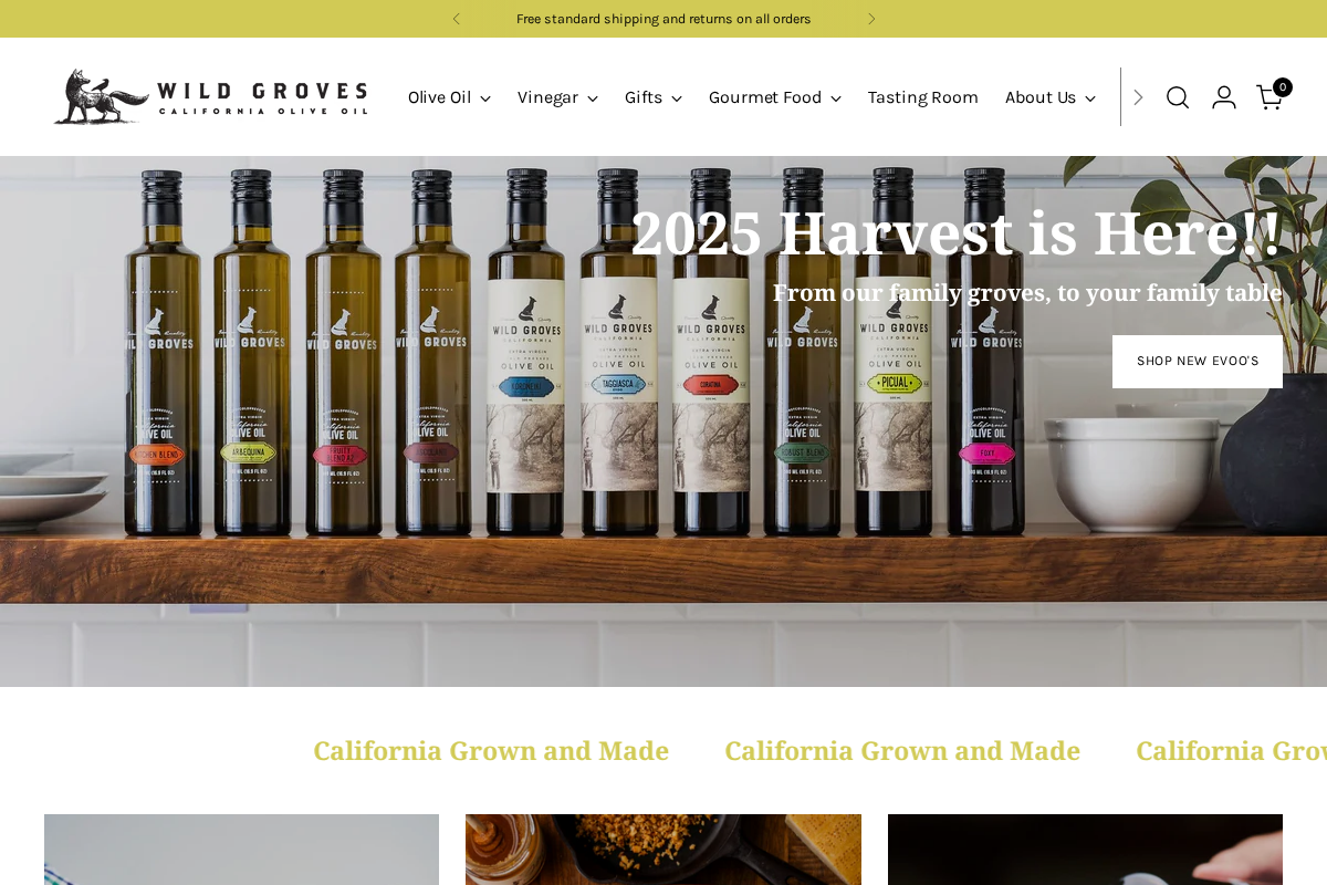 Wild Groves homepage screenshot