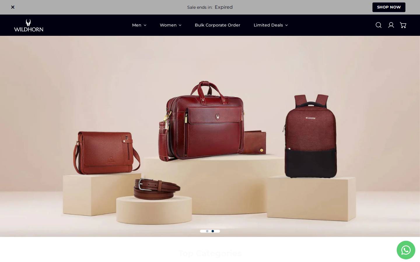 WildHorn_India homepage screenshot