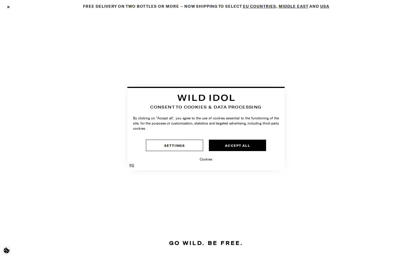 Wildidol homepage screenshot
