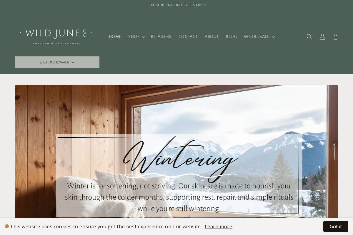 wildjuneco.com homepage screenshot