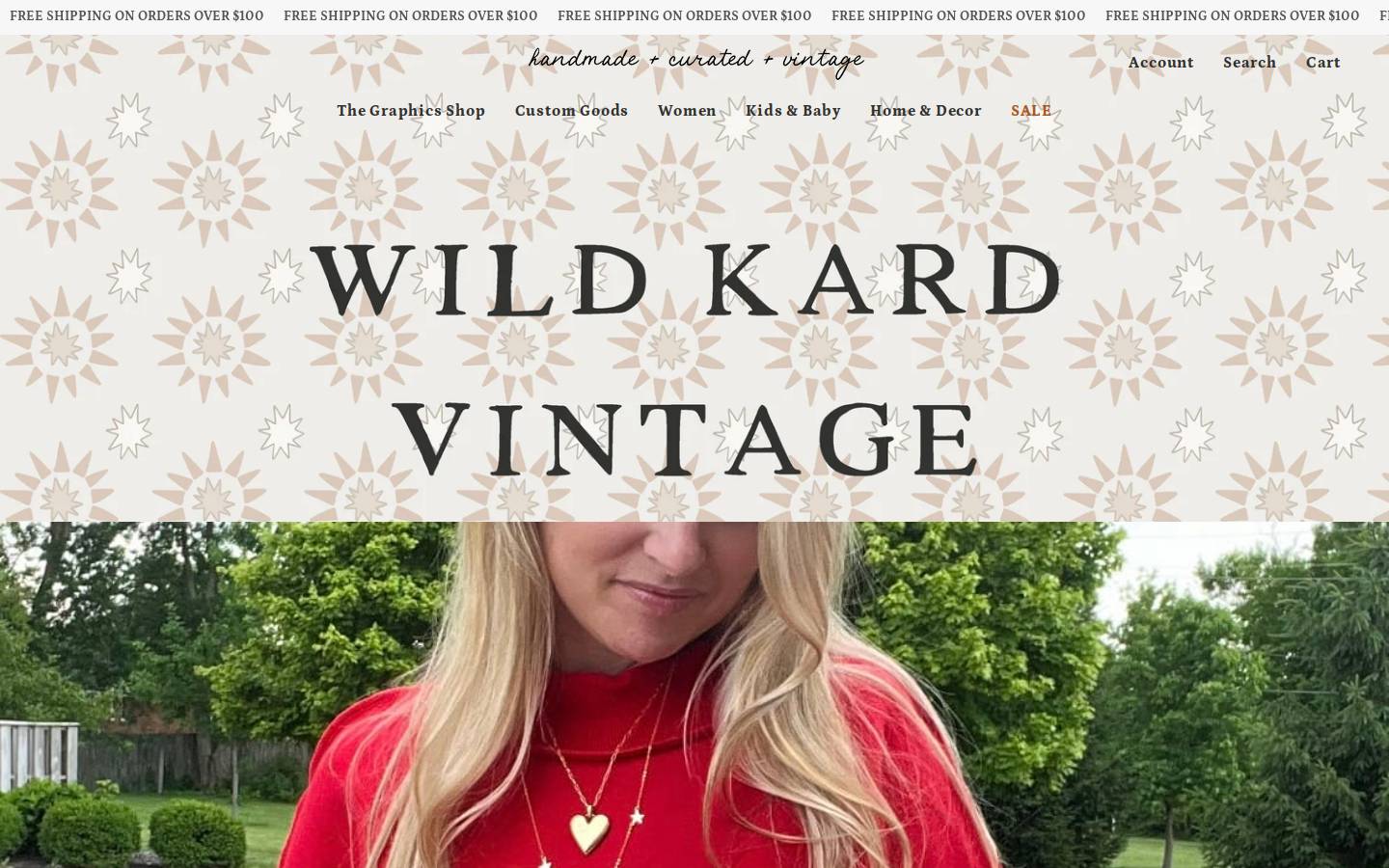 wildkardvintage.com homepage screenshot