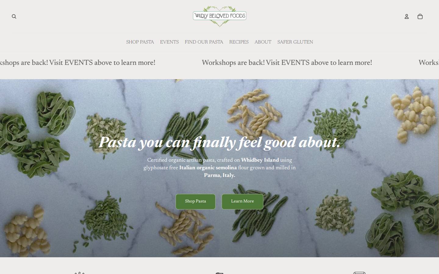 wildlybelovedfoods.com homepage screenshot