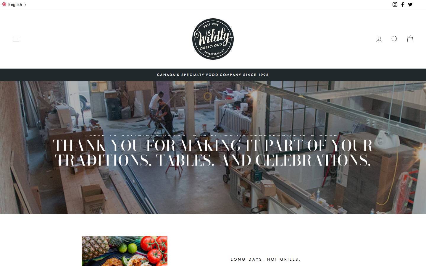 wildlydelicious.com homepage screenshot