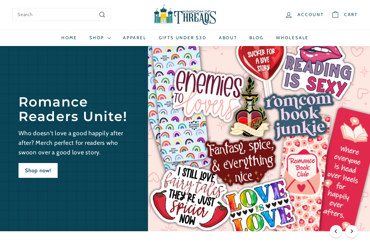 Kingdom of Threads homepage screenshot