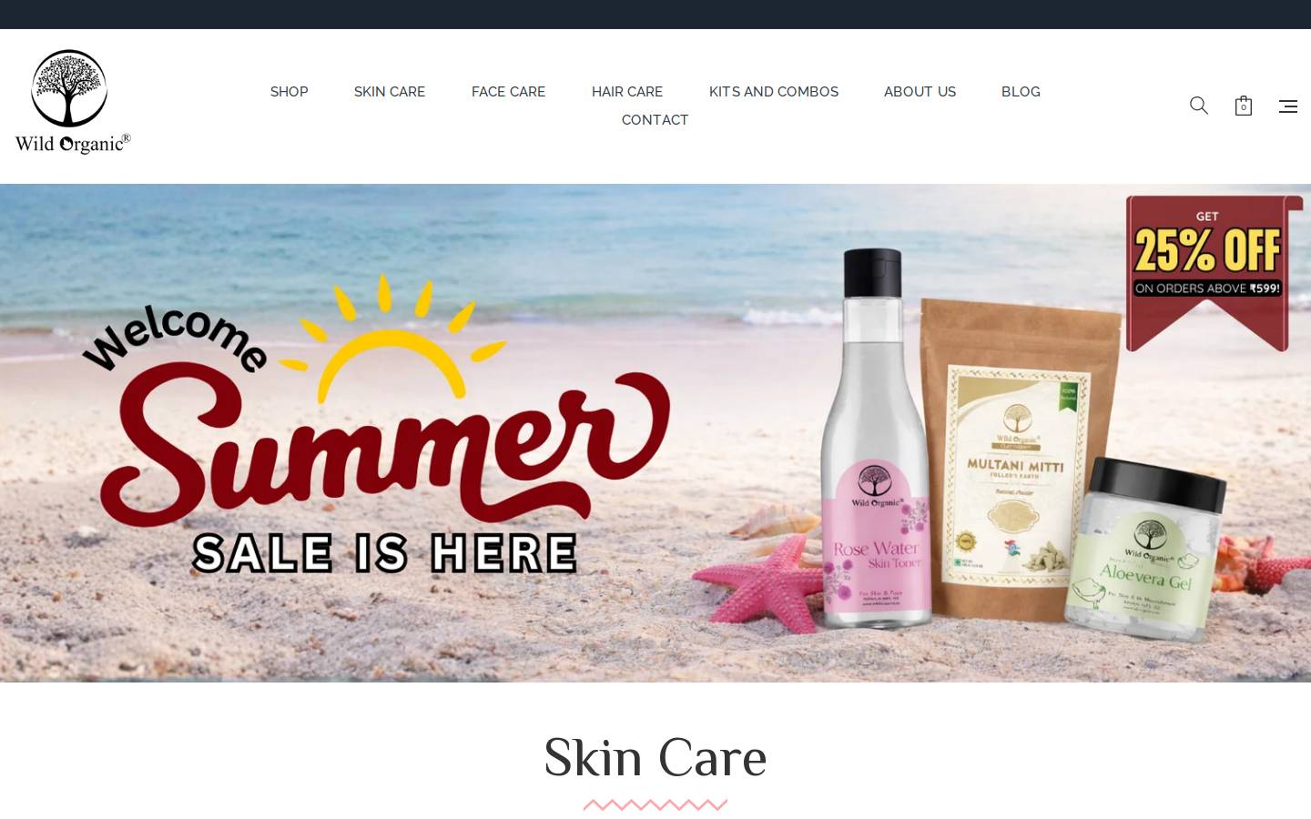 wildorganic.in homepage screenshot
