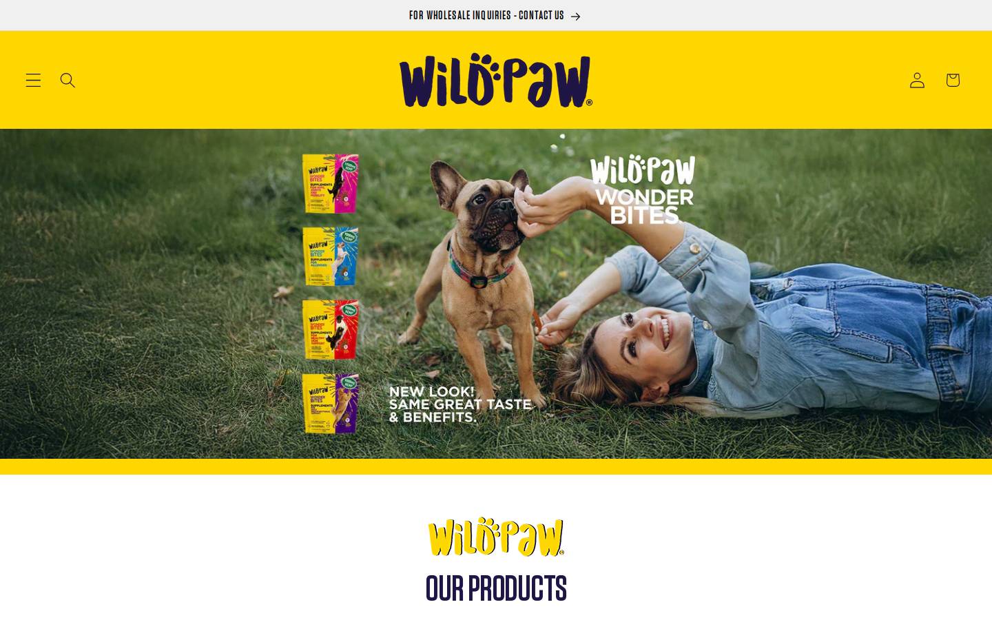 wildpaw.com homepage screenshot