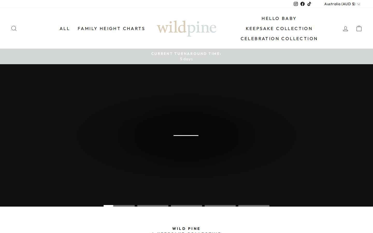 wildpine.com.au homepage screenshot