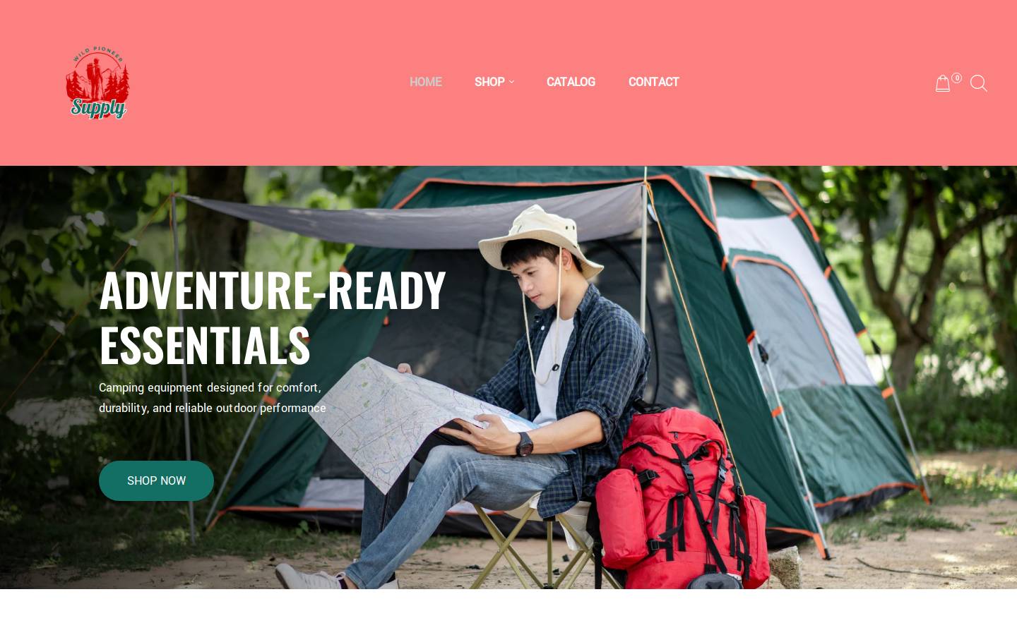 wildpioneersupply.com homepage screenshot