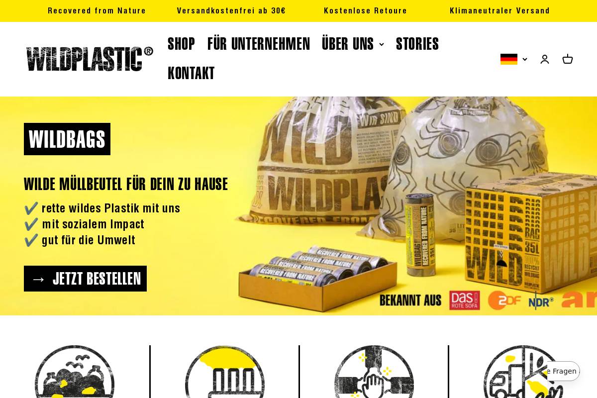 wildplastic.com homepage screenshot