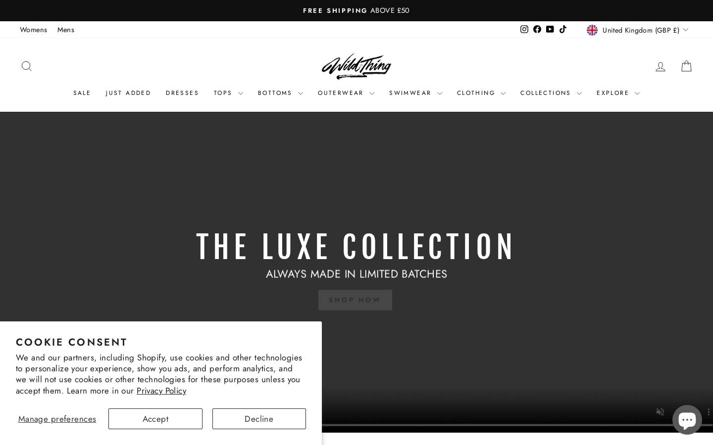 Wildthing homepage screenshot