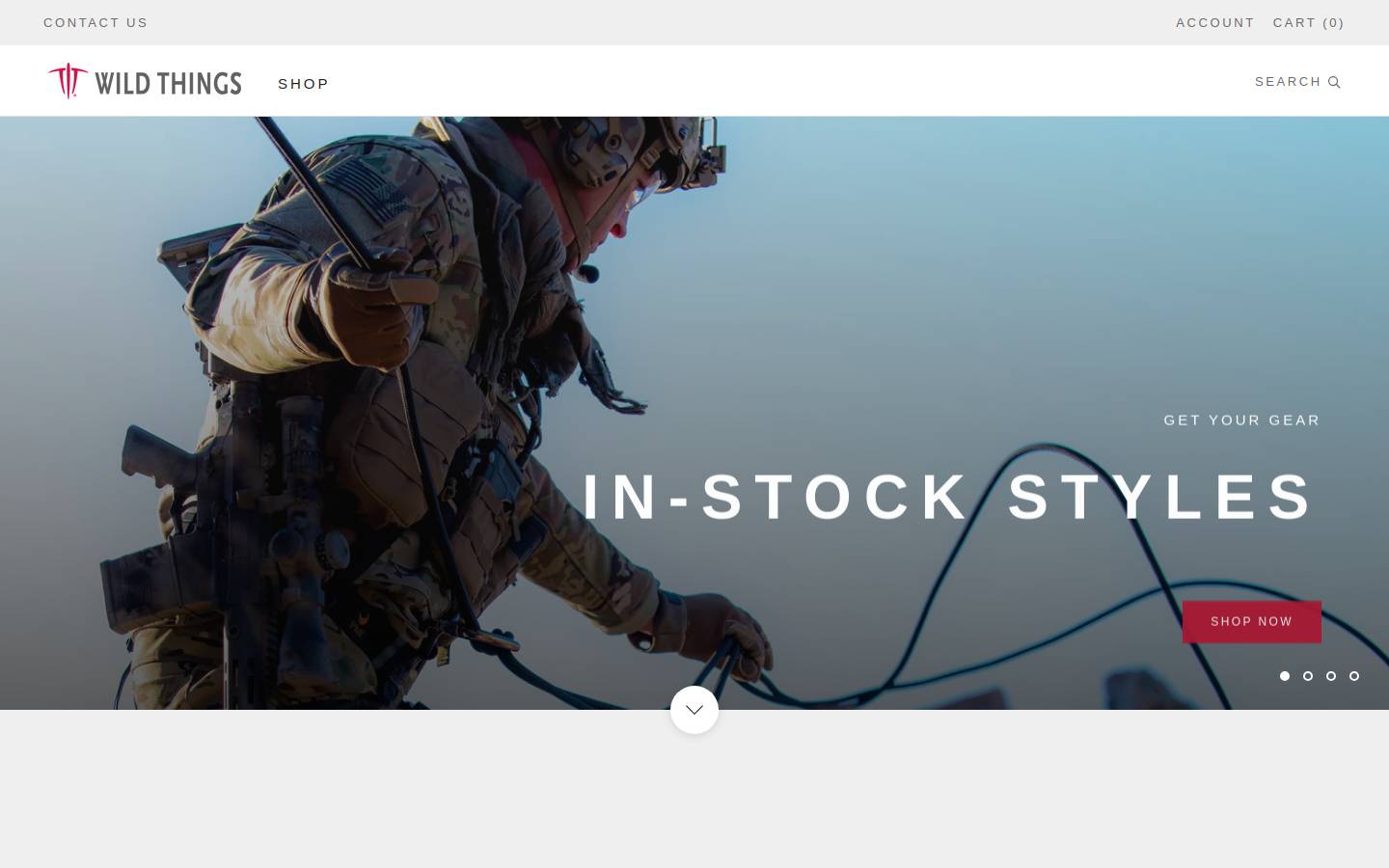 wildthingsgear.com homepage screenshot