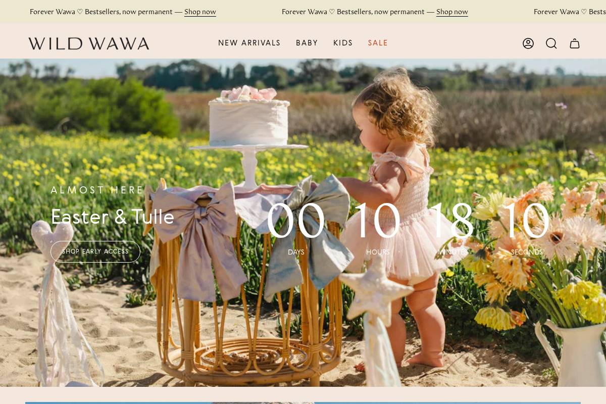 wildwawashop.com homepage screenshot