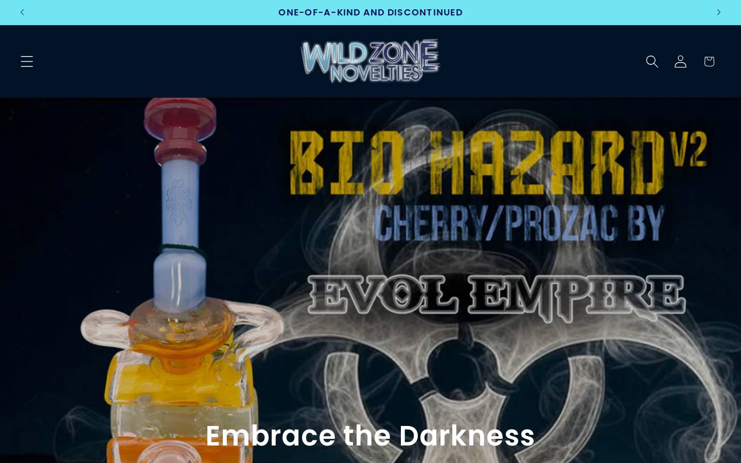 wildzonenovelty.com homepage screenshot