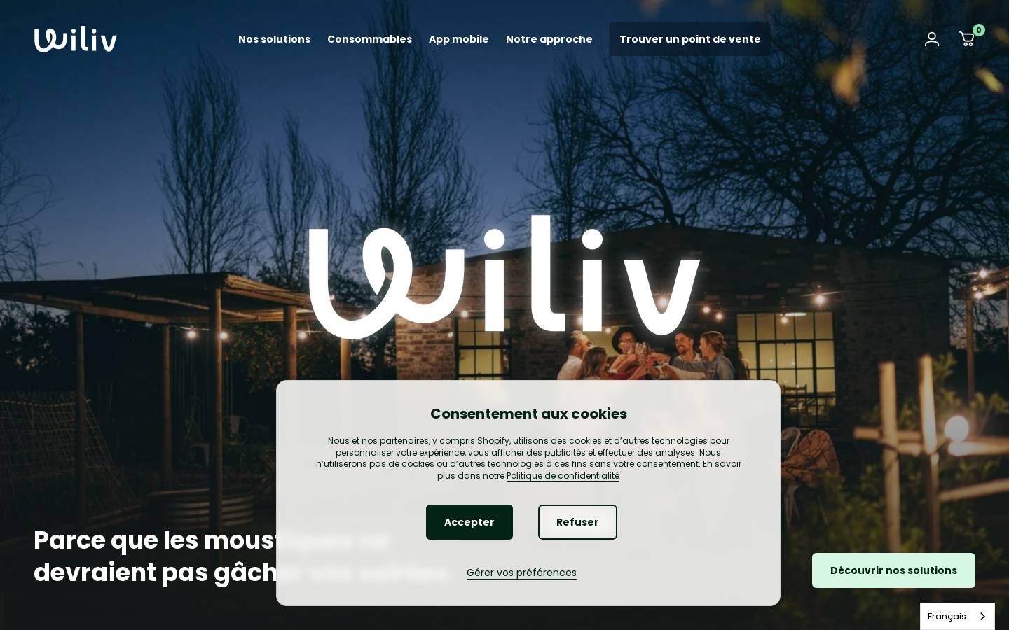 Wiliv homepage screenshot