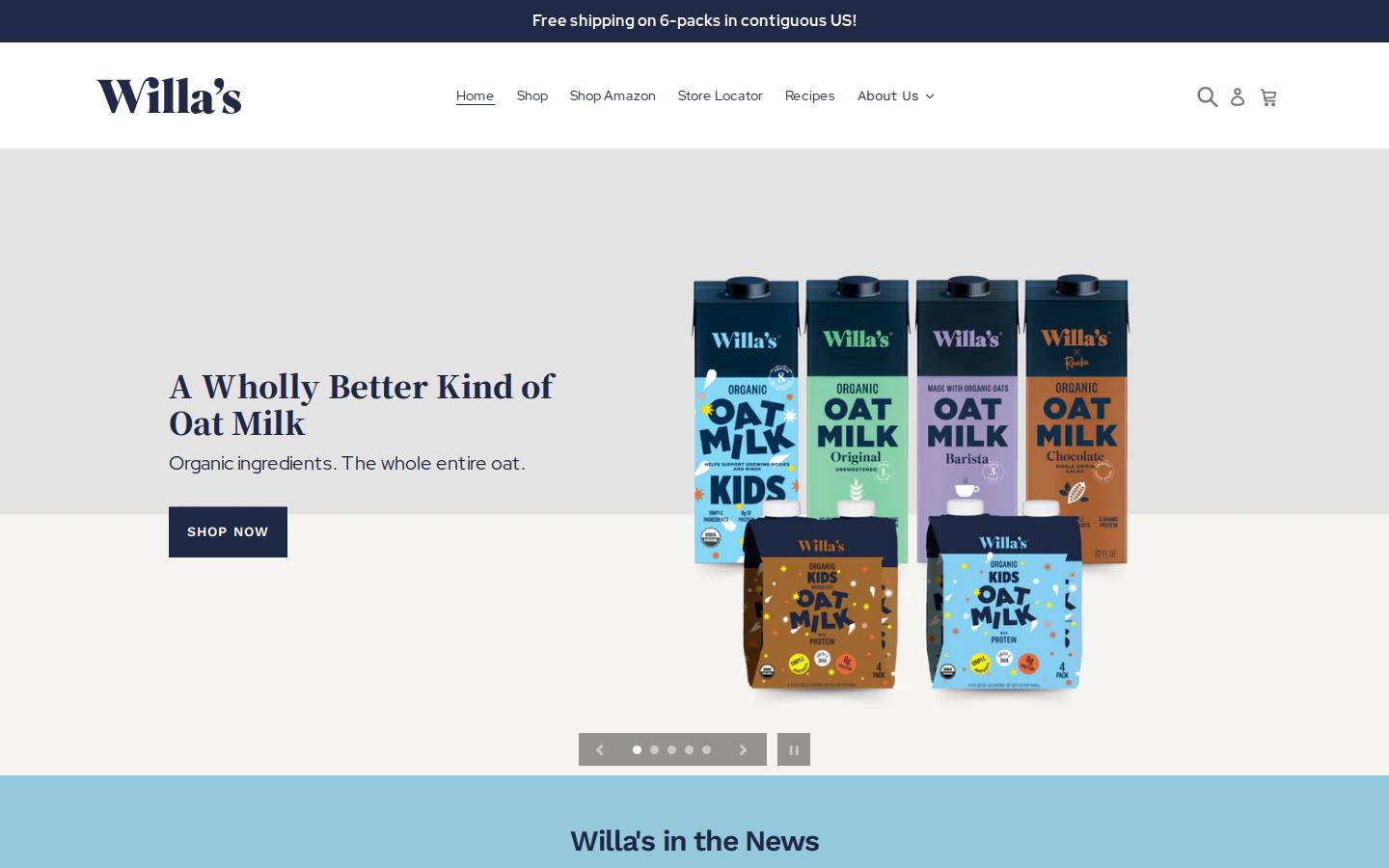 willaskitchen.com homepage screenshot