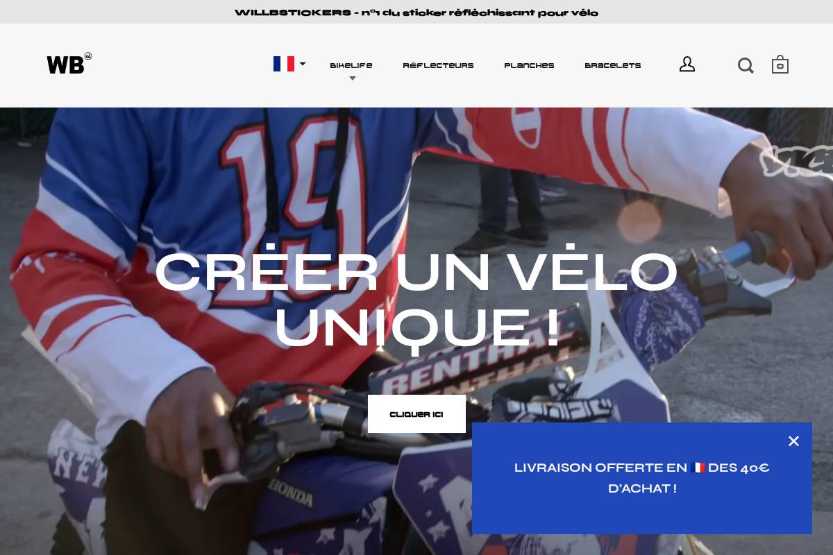 Willbstickers homepage screenshot