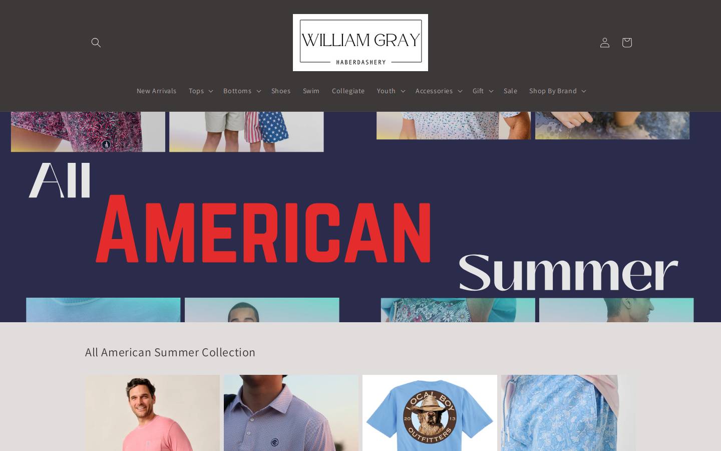 williamgrayhaberdashery.com homepage screenshot