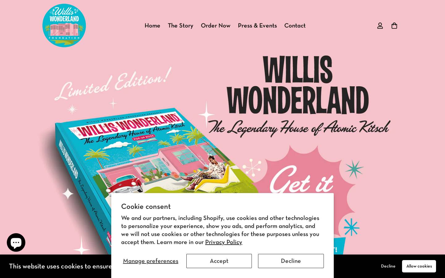 williswonderlandpopupbook.com homepage screenshot