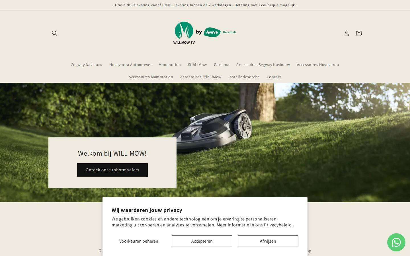 willmow.be homepage screenshot