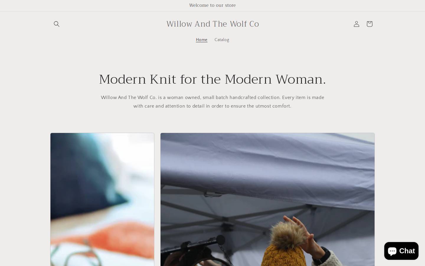 willowandthewolfco.com homepage screenshot
