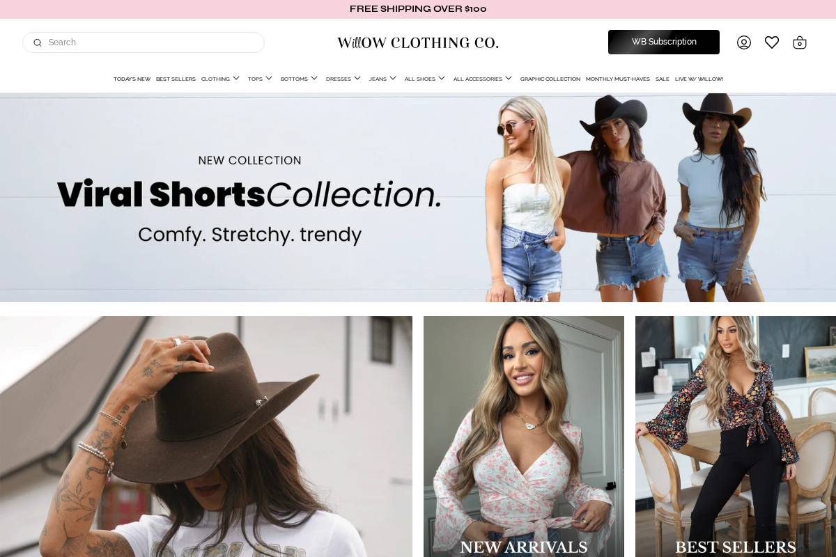 willowboutique.com homepage screenshot