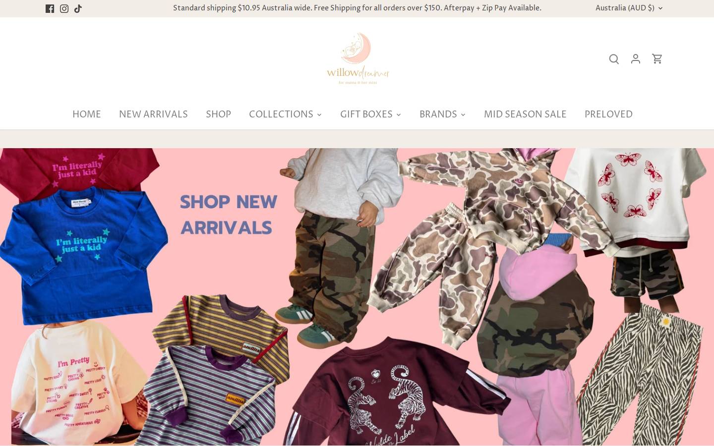 willowdreamer.com.au homepage screenshot