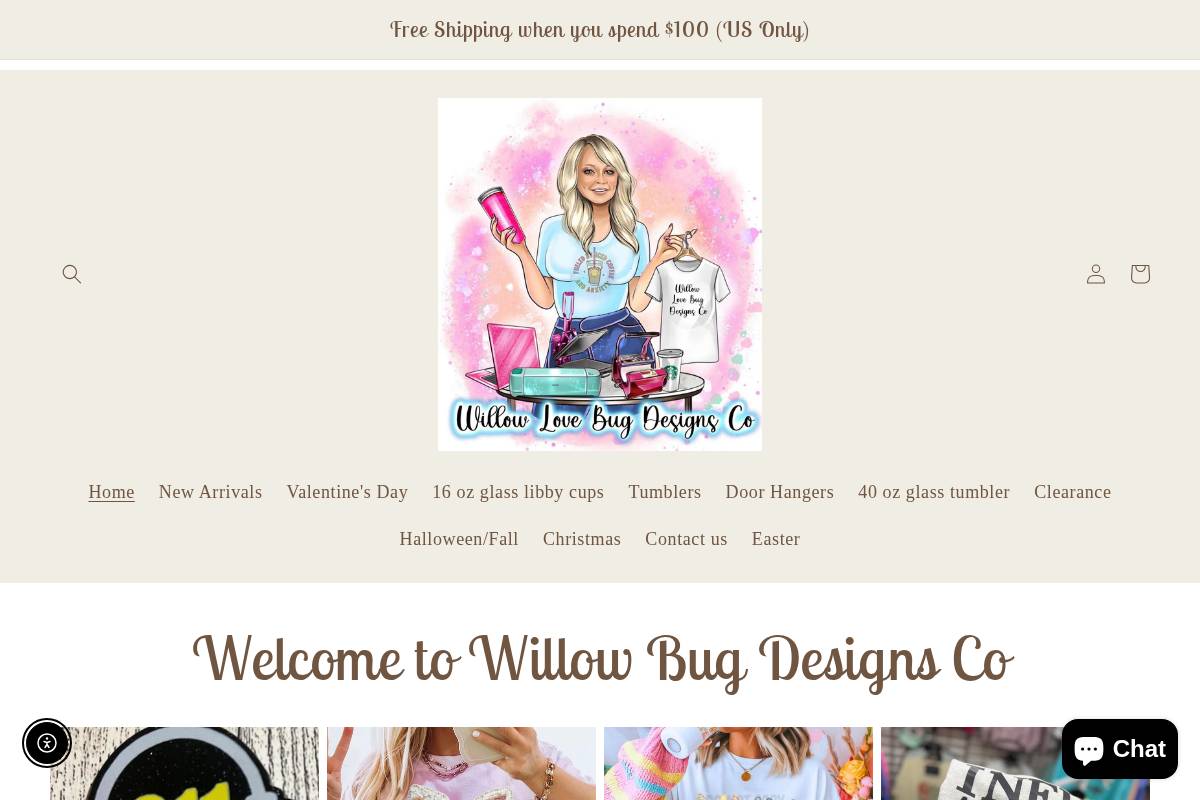 willowlovebugdesigns.com homepage screenshot