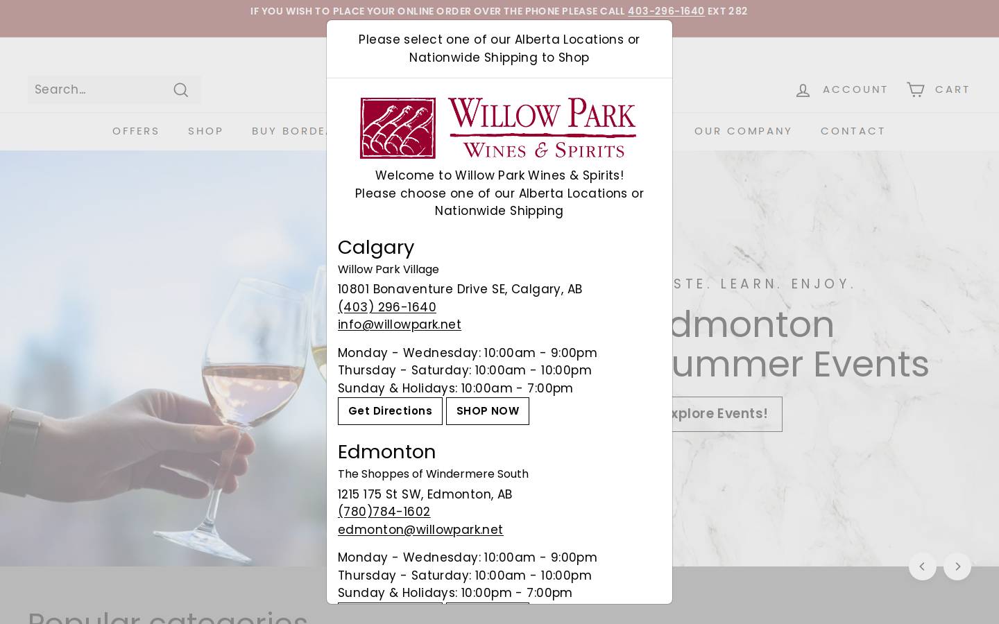 willowpark.net homepage screenshot