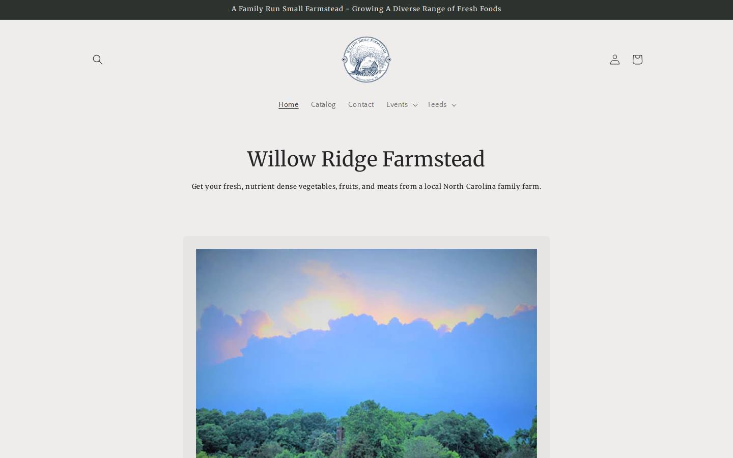 willowridgefarmstead.com homepage screenshot