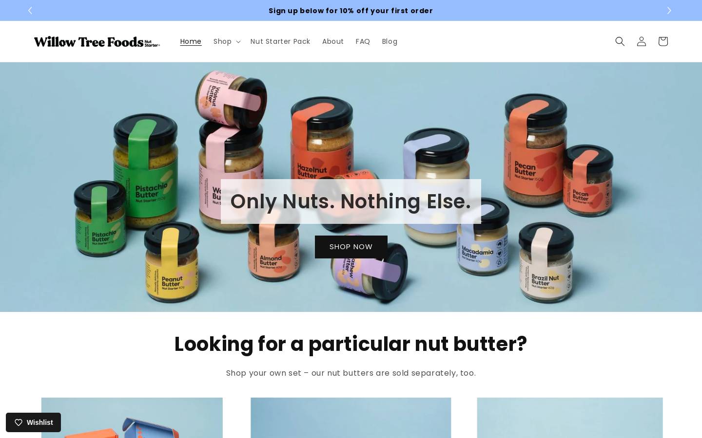 willowtreefoods.com.au homepage screenshot